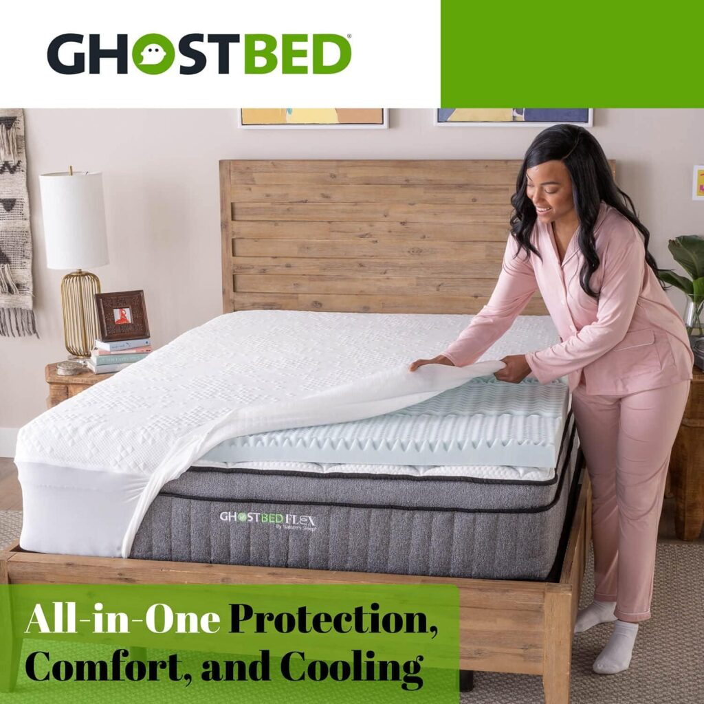 GhostBed Cooling Memory Foam Mattress Topper
